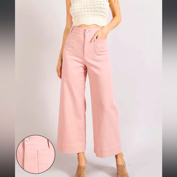 eesome Denim - NWT ee:some Wide Leg Dusty Pink Jeans Size M